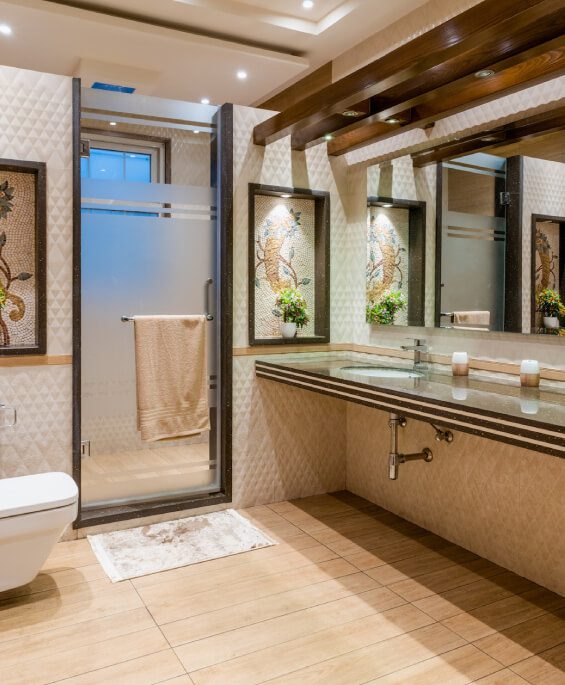 A Newly Remodeled Luxury Bathroom