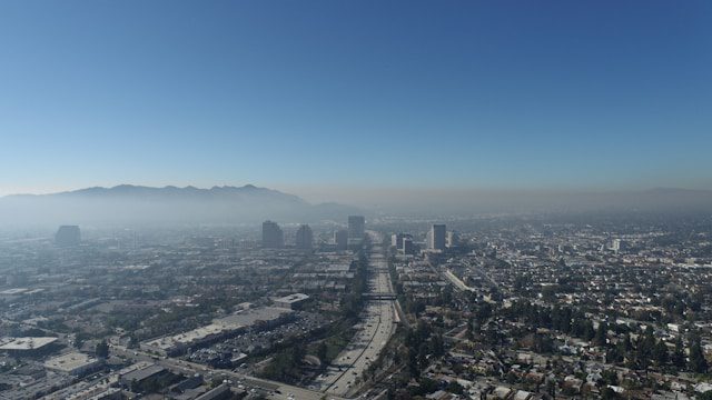 An aerial view of Glendale, CA