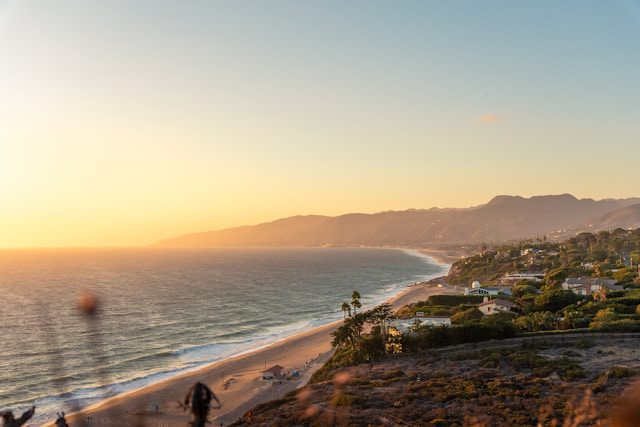 A view of a Malibu beach