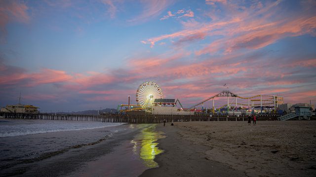 The Santa Monica Pier in Santa Monica